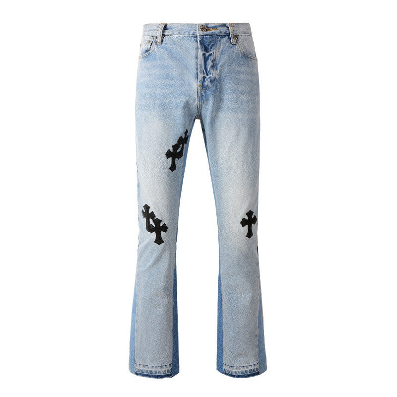 JEANS -GRAY CROSSES