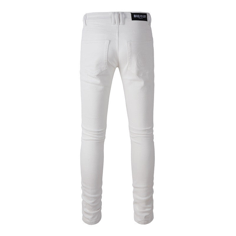 JEANS – WHITE ZIP
