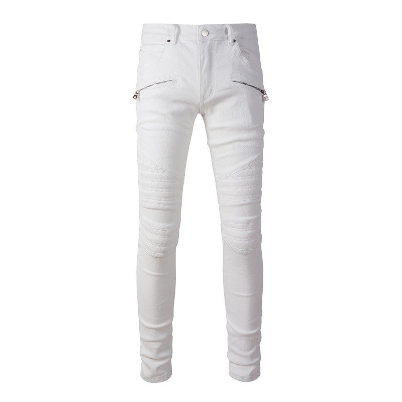 JEANS – WHITE ZIP