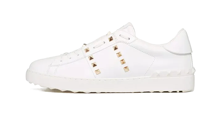 VLTN Sneaker Rockstud White Gold
