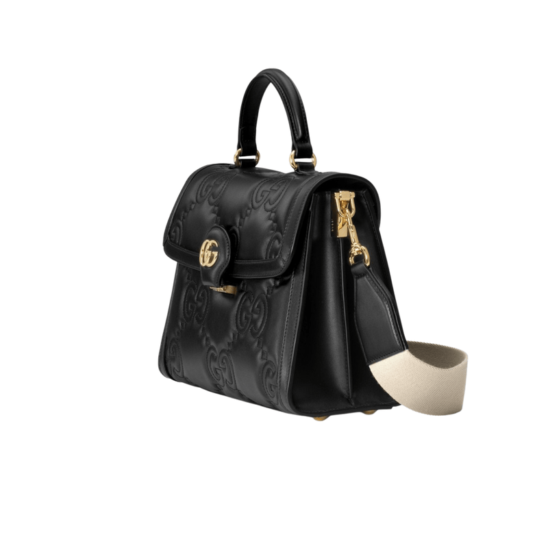 BORSA A MANO IN PELLE GG METELASSÉ IN PELLE MORBIDA NERA