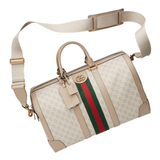 BORSONE SAVOY MEDIA GG SUPREME BIANCA BEIGE WEB VERDE