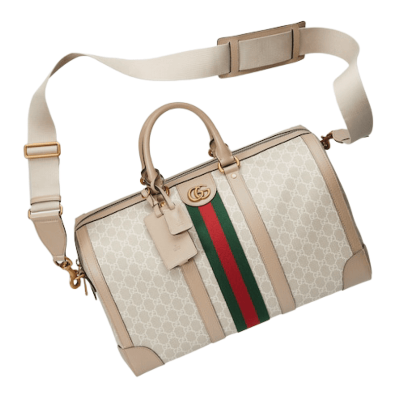 BORSONE SAVOY MEDIA GG SUPREME BIANCA BEIGE WEB VERDE