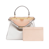 BORSA PEEKABOO ISEEU MEDIUM IN PELLE DI VITELLO BIANCA