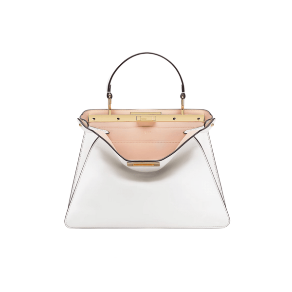 BORSA PEEKABOO ISEEU MEDIUM IN PELLE DI VITELLO BIANCA