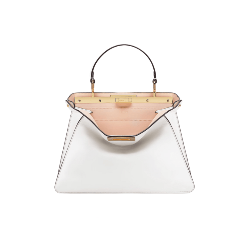 BORSA PEEKABOO ISEEU MEDIUM IN PELLE DI VITELLO BIANCA