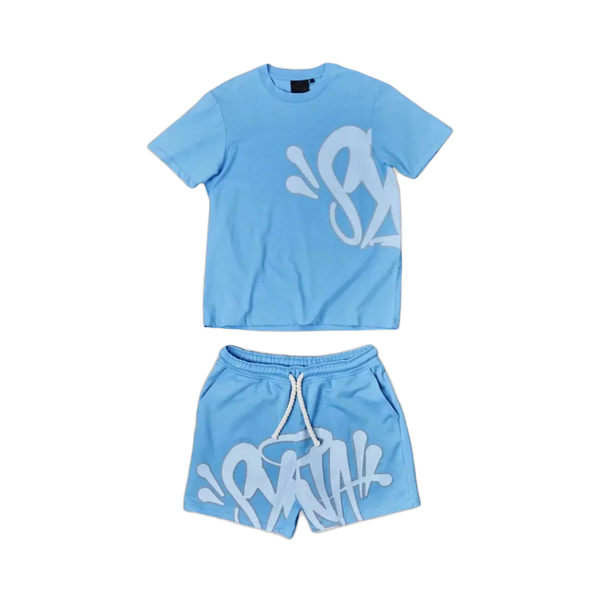 SYN WRLD LOGO T-SHIRT – SHORT SET – BLUE