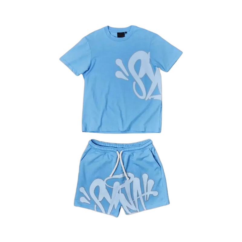 SYN WRLD LOGO T-SHIRT – SHORT SET – BLUE