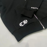 CHRM HRTS Hoodie Cross Zip Black CH064