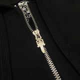 CHRM HRTS Hoodie Cross Zip Black CH064