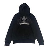 CHRM HRTS Hoodie Cross Zip Black CH064