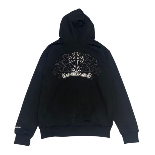 CHRM HRTS Hoodie Cross Zip Black CH064