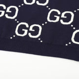 GG Sweater Monogram Knit Navy