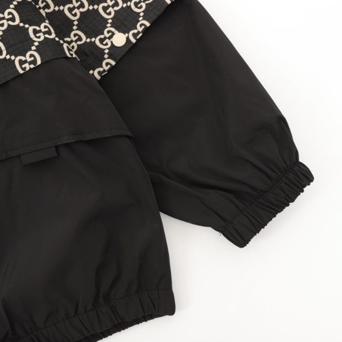 GG Jacket Monogram Hooded Black