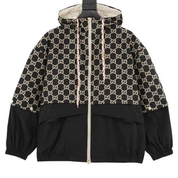 GG Jacket Monogram Hooded Black