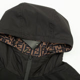 FND Hooded Eyes Jacket Black and Brown