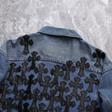 CHRM HRTS Denim Jacket Cross Patch CH052
