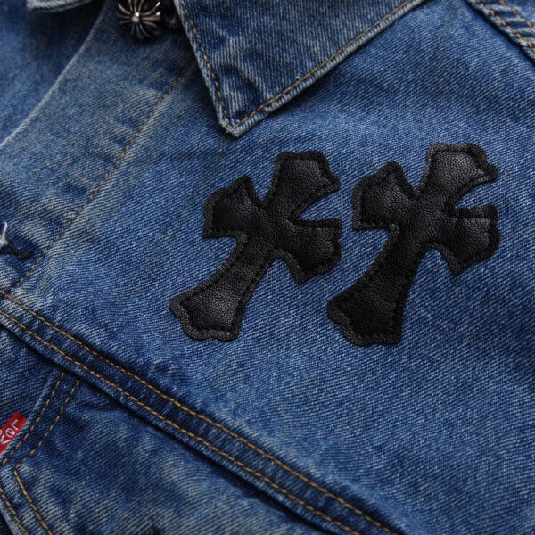 CHRM HRTS Denim Jacket Cross Patch CH052