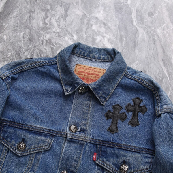 CHRM HRTS Denim Jacket Cross Patch CH052