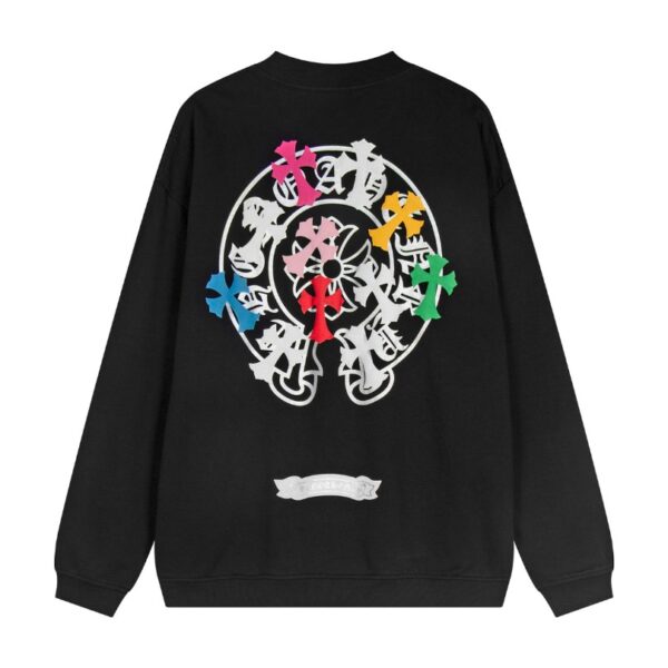 CHRM HRTS Sweatshirt Multicolor Crosses Black CH008