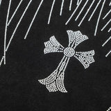 CHRM HRTS Sweatshirt Rhinestone Graphic CH048