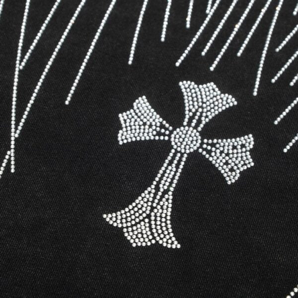 CHRM HRTS Sweatshirt Rhinestone Graphic CH048