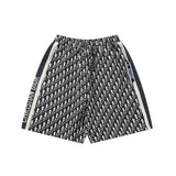 CD Shorts Monogram Navy Side Stripes