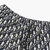 CD Shorts Monogram Navy Side Stripes