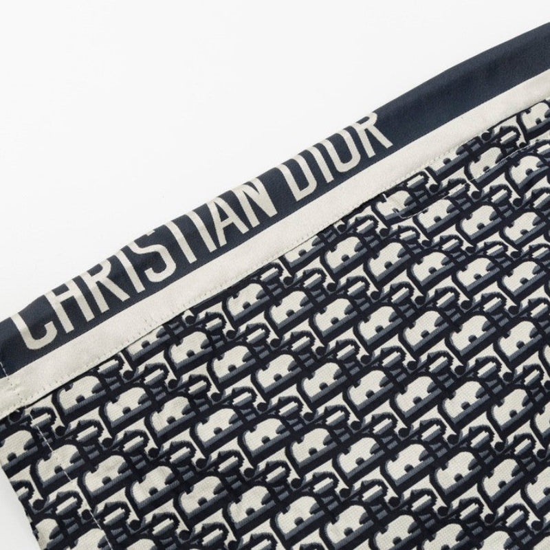 CD Shorts Monogram Navy Side Stripes