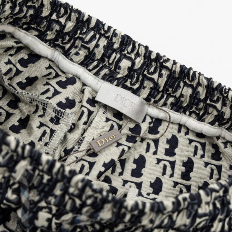 CD Shorts Monogram Navy Side Stripes