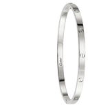 THIN LOVE BRACELET WHITE GOLD