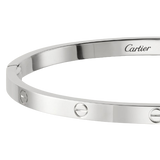 THIN LOVE BRACELET WHITE GOLD