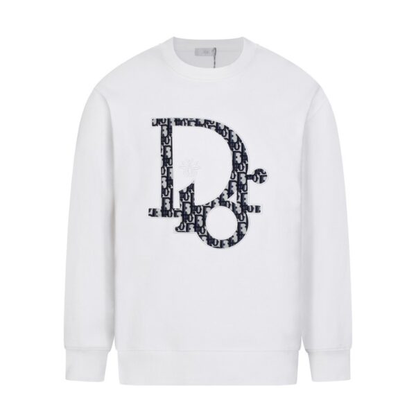 CD Sweatshirt Black Oversized Logo Crewneck DO054