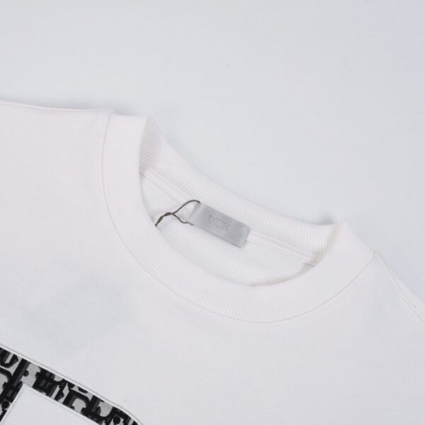 CD Sweatshirt Black Oversized Logo Crewneck DO054