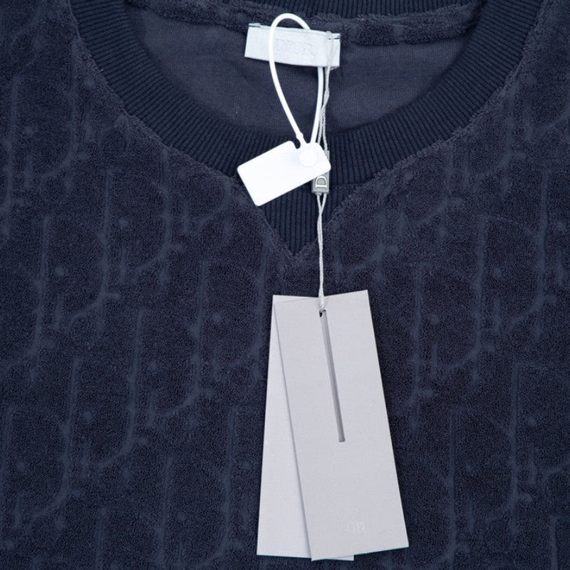 CD T-shirt Embossed Monogram Navy