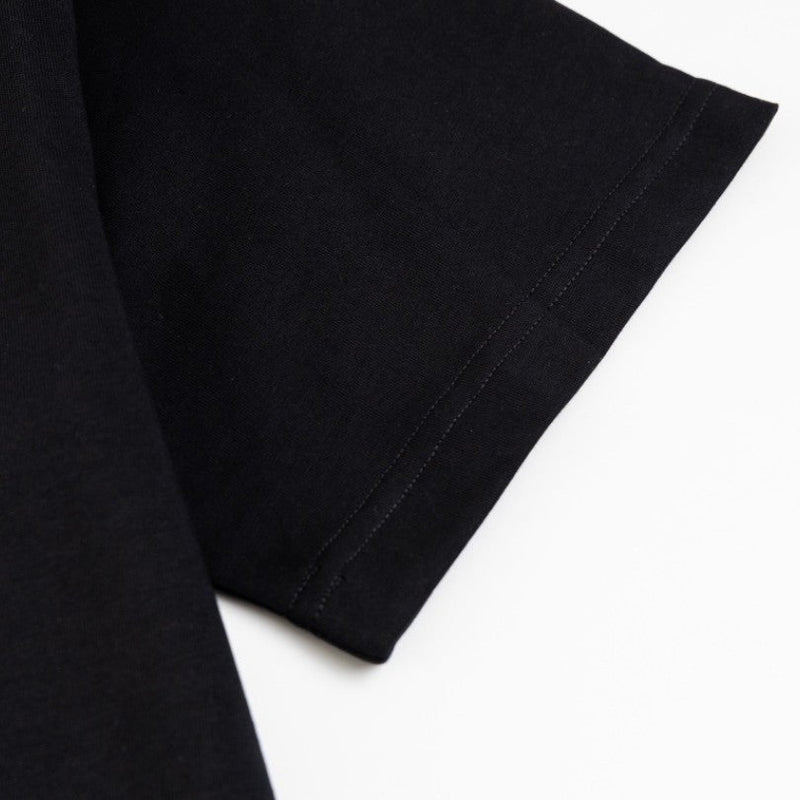 CD T-shirt Black Distressed Logo Couture