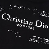CD T-shirt Black Distressed Logo Couture